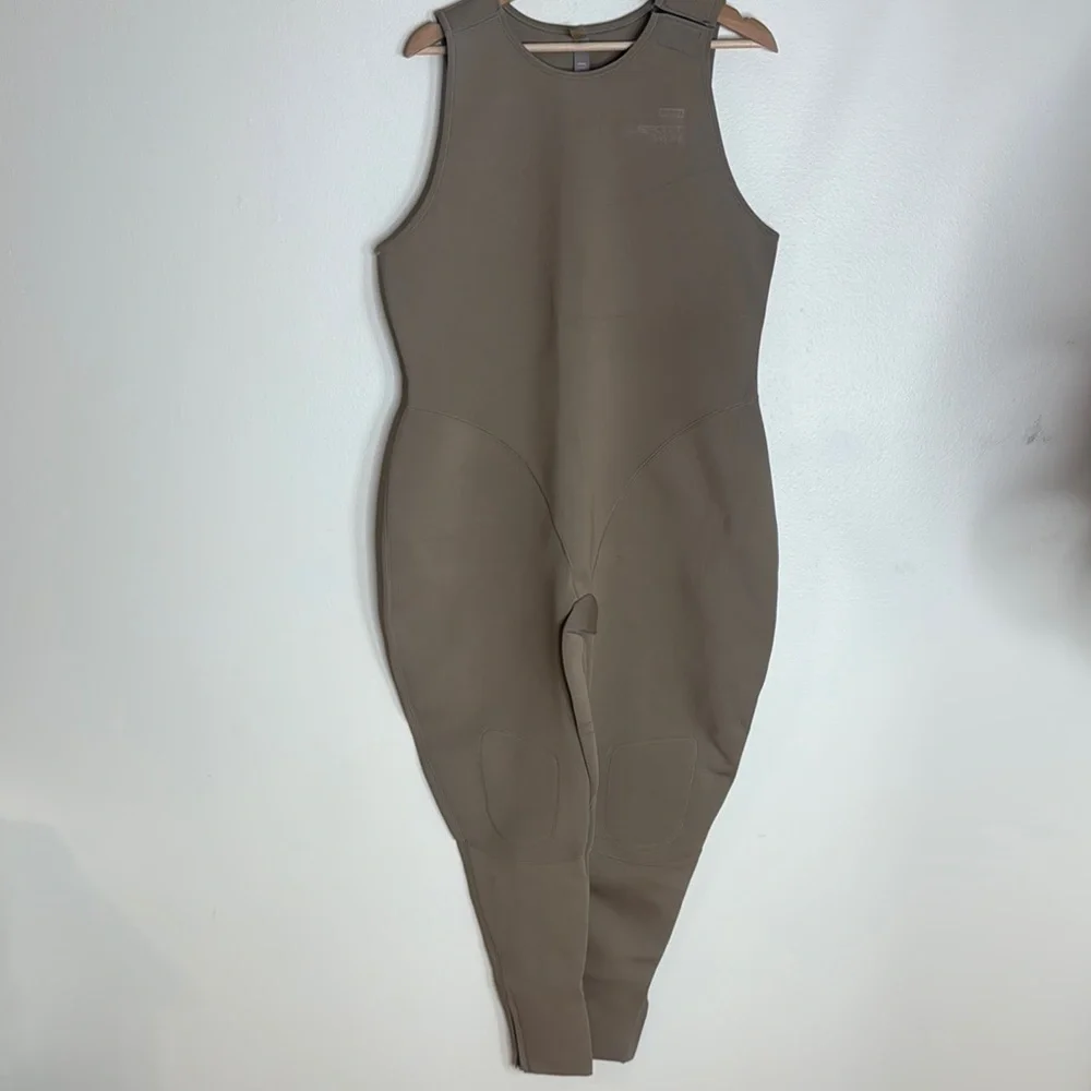 Skims Womens Sport Swim Full Length Bodysuit Tan Desert 3X